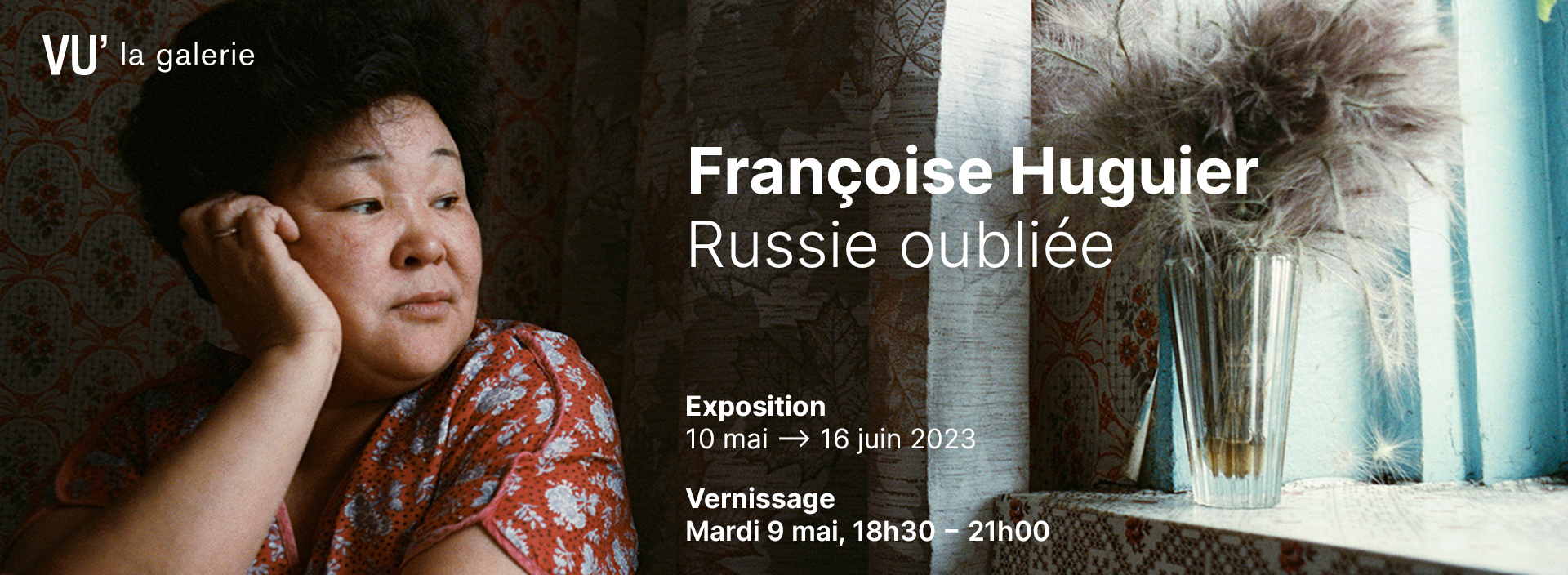 Affiche. Galerie VU, Paris. Exposition photographies « Russie oubliée » de Françoise Huguier. 2023-05-10